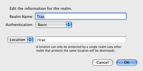 Create Realm - Trac