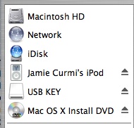 Removable Drives in the Finder
