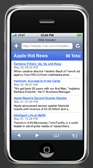RSS reader on an iPhone