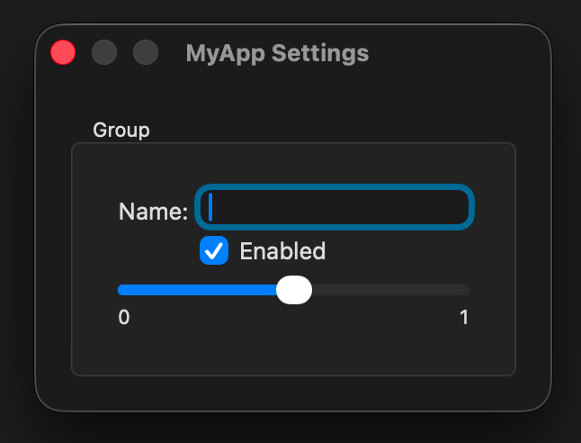 MacCatalyst Settings window converted automatically from an iPad app Settings bundle