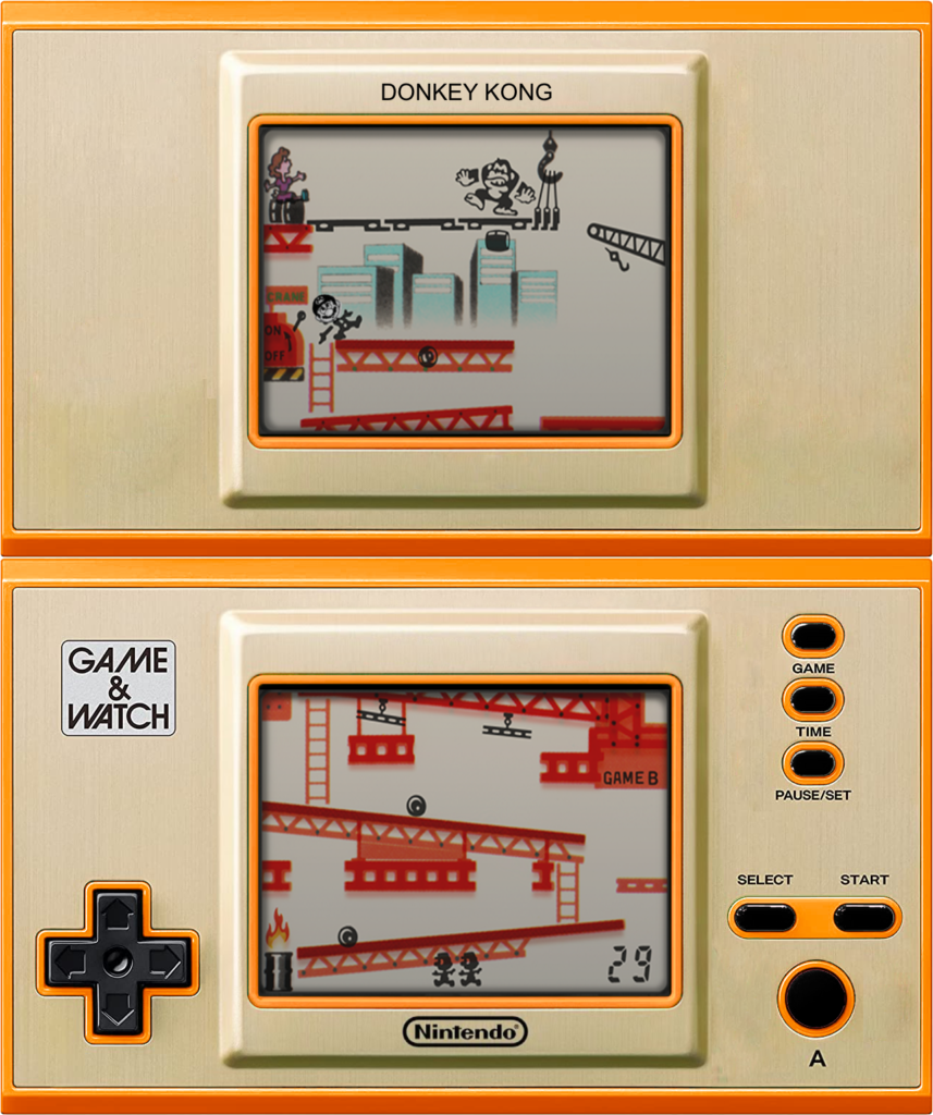 Proposed new Game & Watch: Donkey Kong with the bonus faux-LCD game