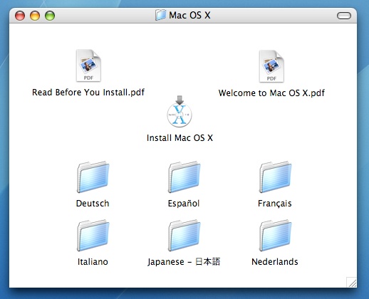 Mac OS X Install DVD