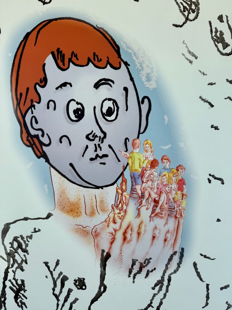 Drawing inside the Czech pavilion