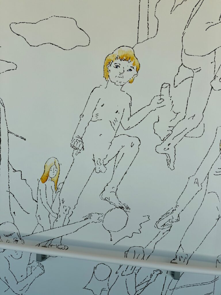 Another drawing inside the Czech pavilion