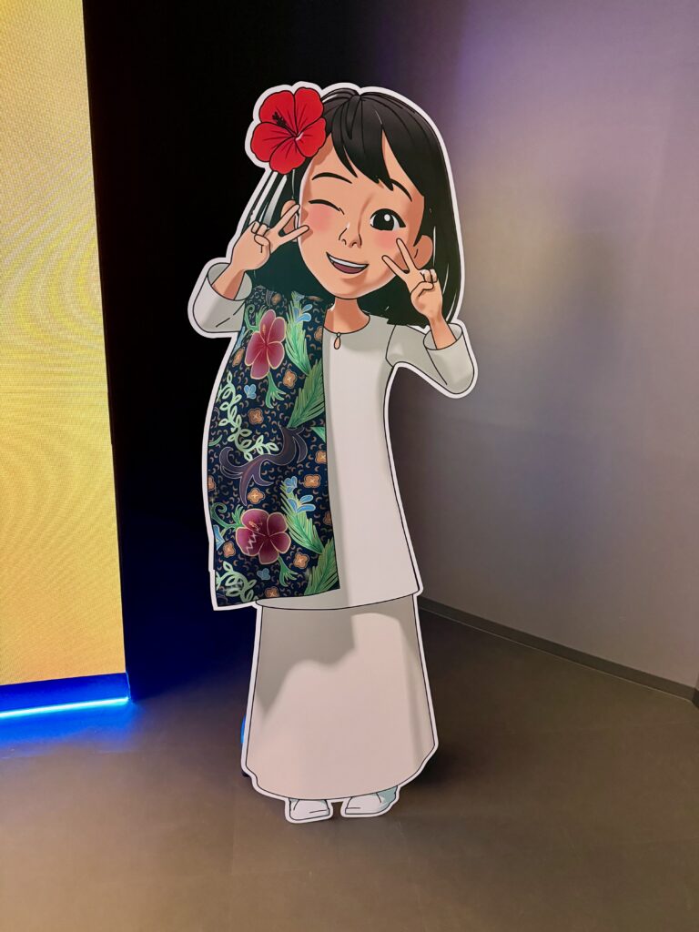 The star of an animated movie in the Malaysian pavilion