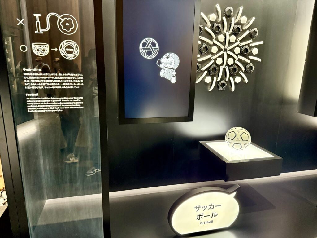 A plastic soccer ball in parts