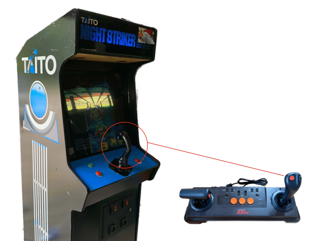 Night Striker arcade controls map perfectly to the Cyber Stick