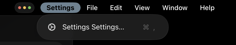 Settings Settings. Not confusing at all.