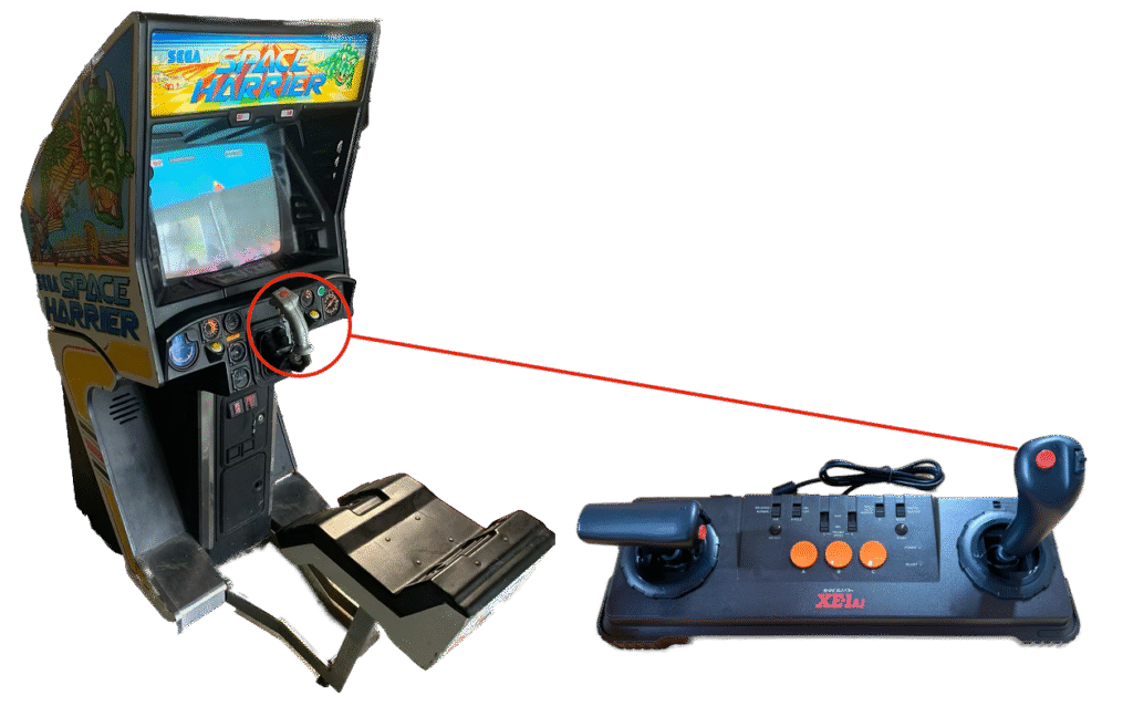 Space Harrier arcade controls map perfectly to the Cyber Stick