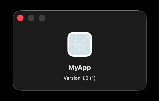 Default About window