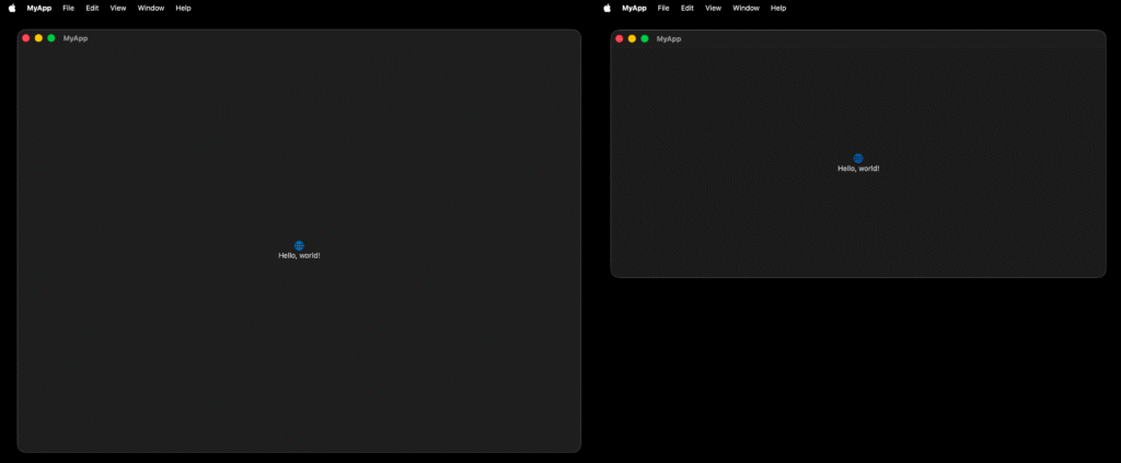 Default window size for a Mac Catalyst or Designed for iPad Mac App versus a UIKit Mac App