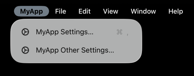 Adding your own settings after the default option