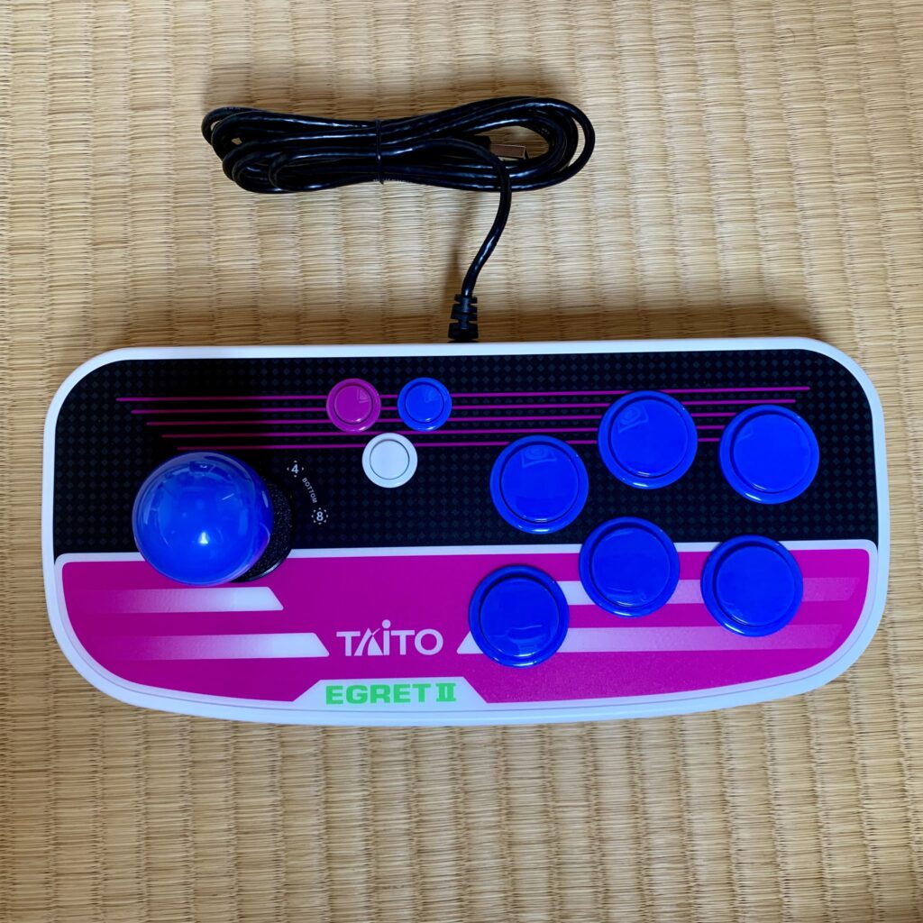 Closeup of the arcade controller