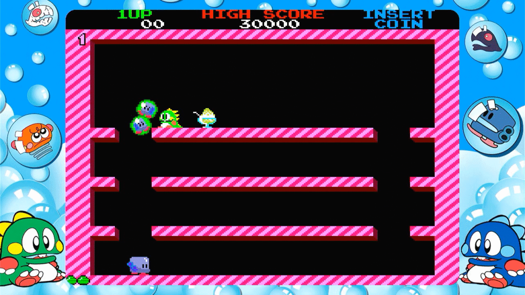 External display background artwork on Bubble Bubble