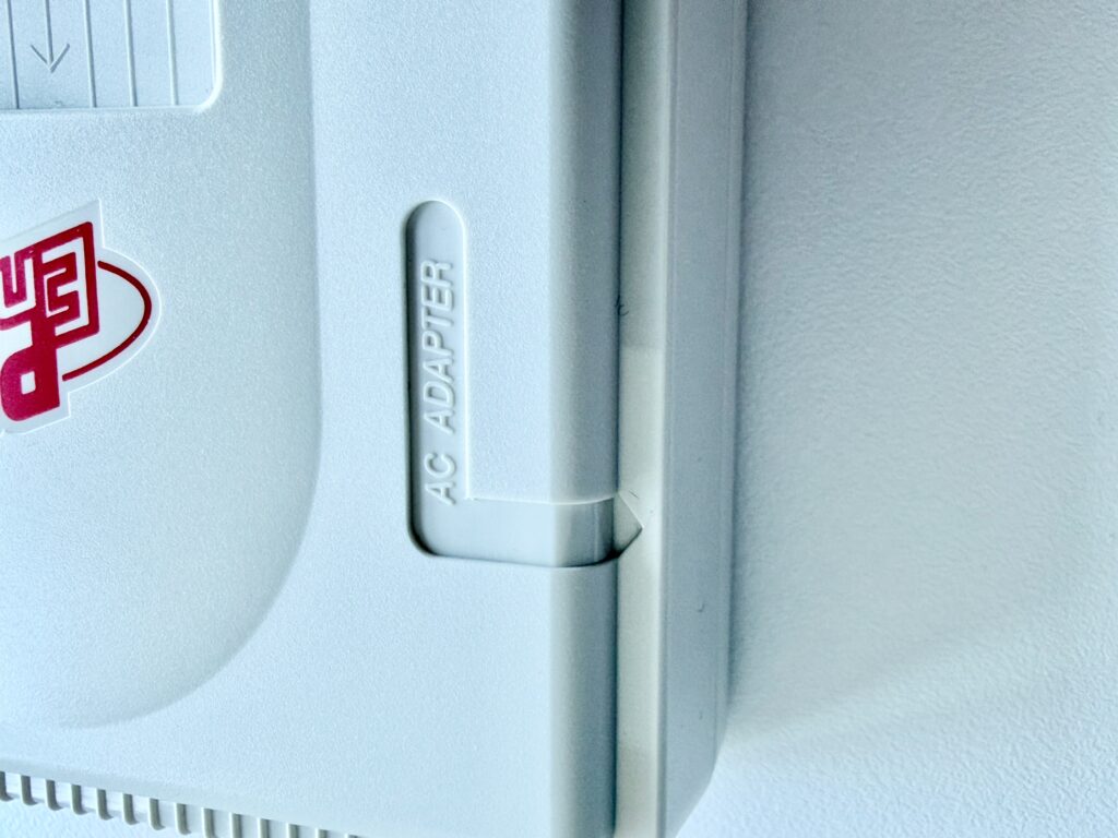 Left side of console