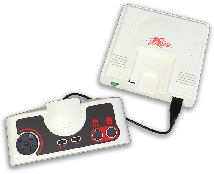The PC Engine Mini with controller