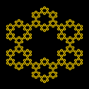 Chaos Game generating a fractal hexagon