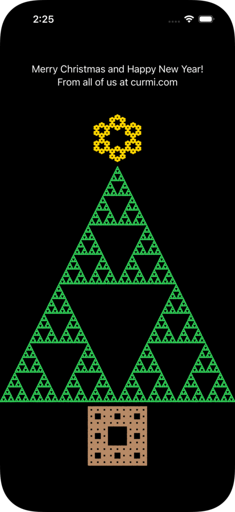 Chaos-generated Christmas Greetings