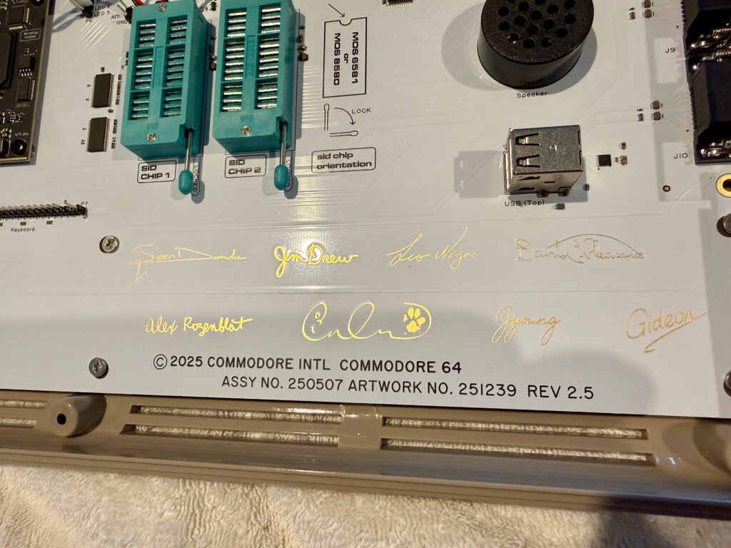 Signatures inside the case