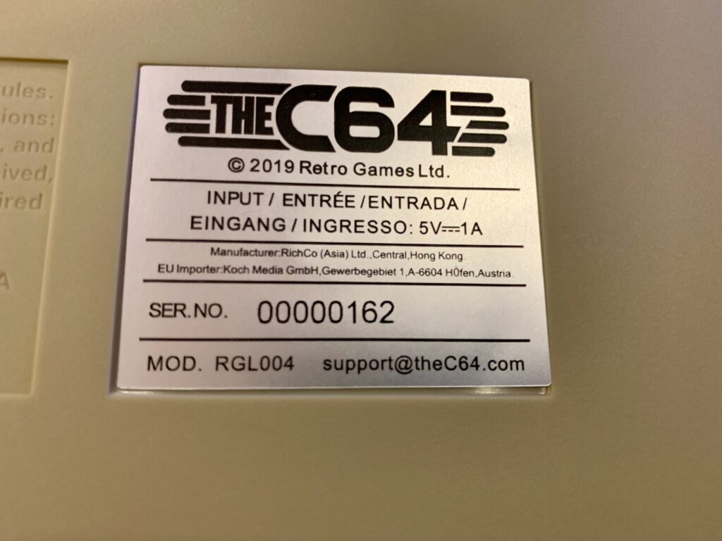 Crooked label on the back