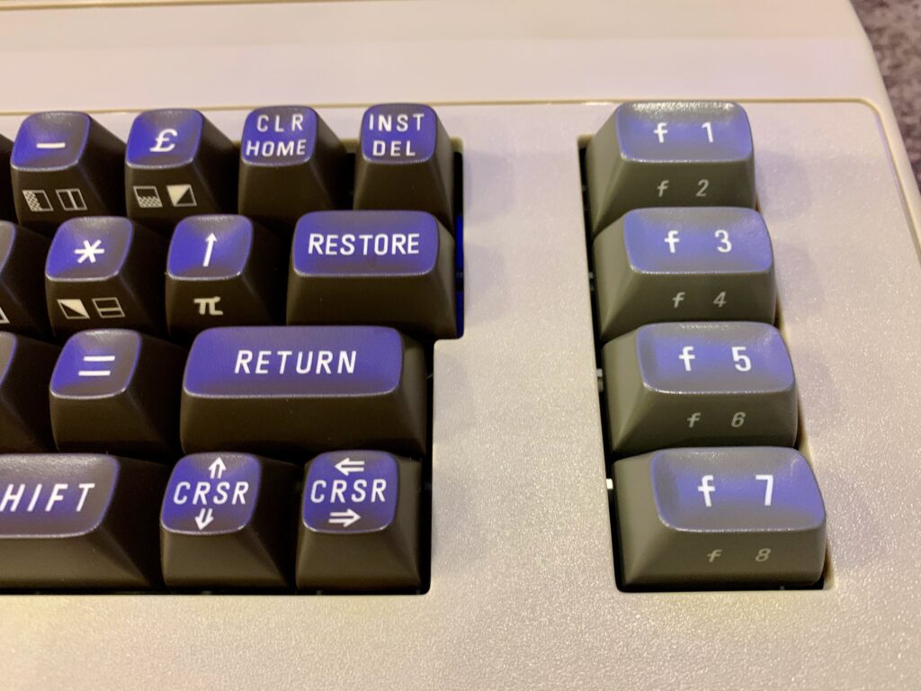 Closeup of right side of keyboard