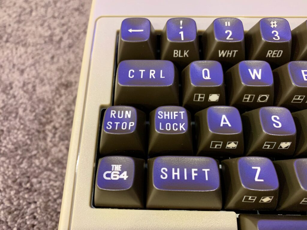 Closeup of left side of keyboard