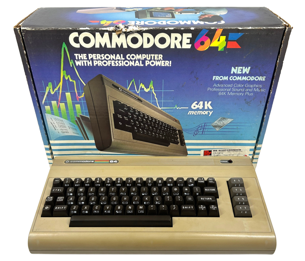 The original C64 box (a little beat-up)
